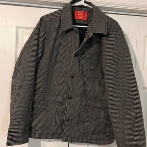 Kimes Ranch Men's Black and White Hickory Stripe Jacket